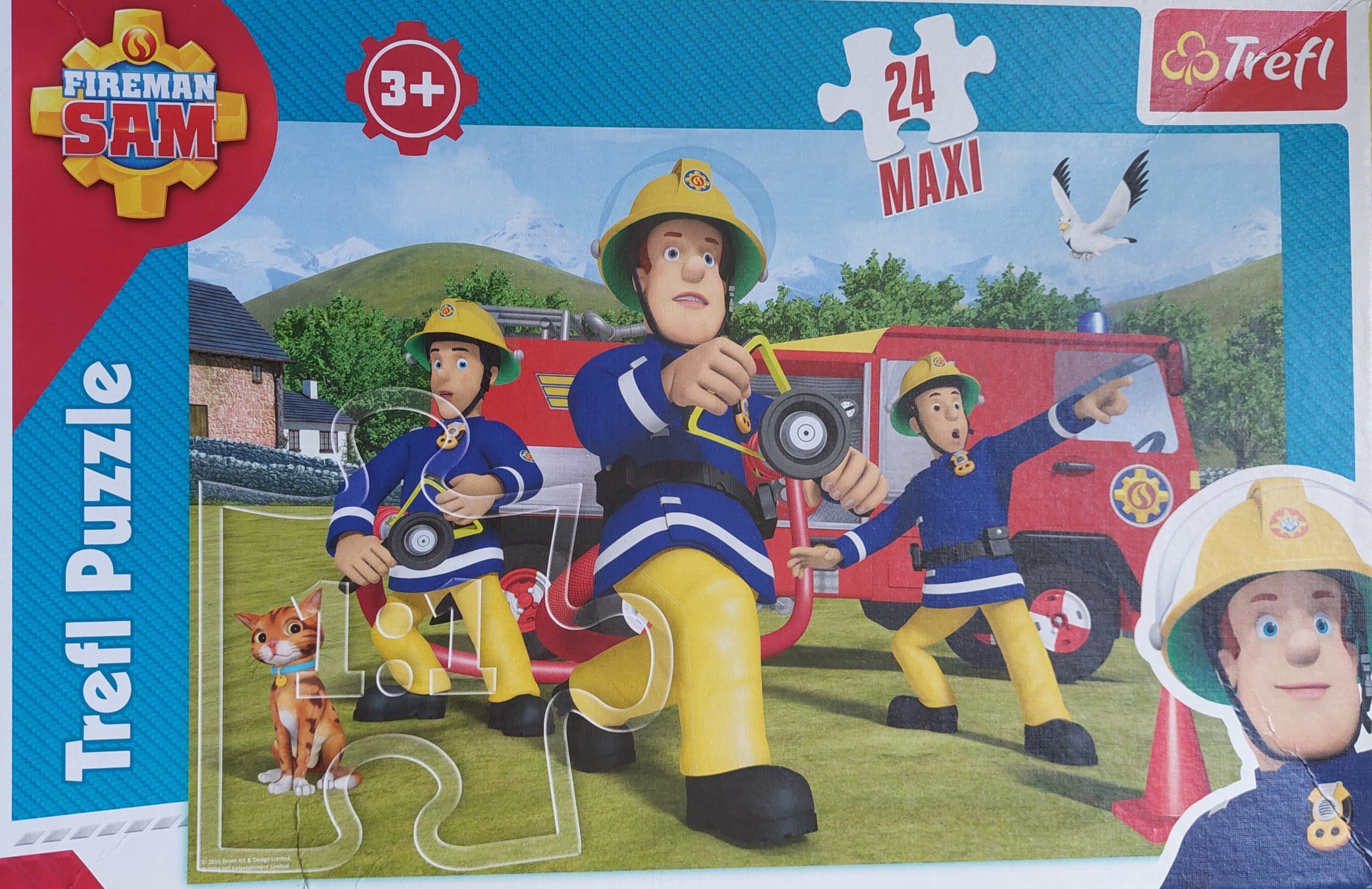 Puzzle Strażak Sam 24 kawałki duże ~10×10 cm